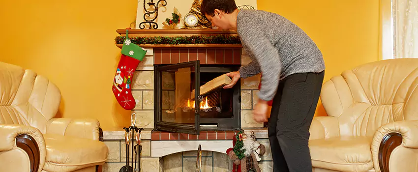 Rusted Metal Fireplace Restoration in Staunton, Virginia